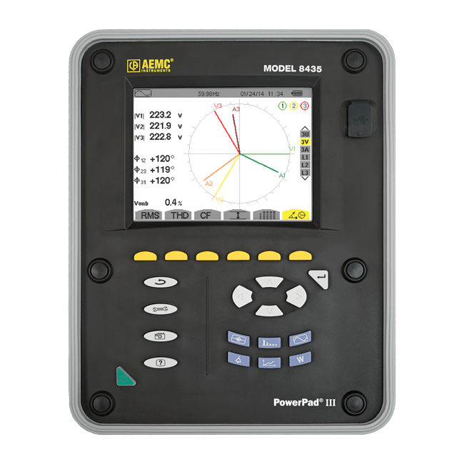 Power Quality Analyzer PowerPad III Model 8435 | Motor Diagnostic